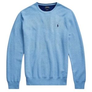 Polo Ralph Lauren Pima Cotton Crewneck Sweater Light Blue Size Large